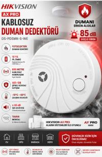 Hikvision DS-PDSMK-S-WE Kablosuz Duman Dedektörü  ALARM - 1